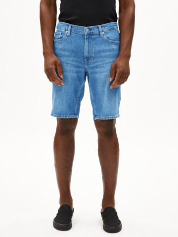 ARMEDANGELS Slim fit Trousers in Blue: front