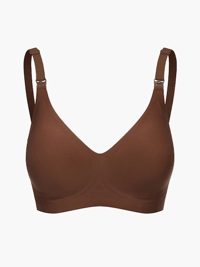 cfab (formerly creamy fabrics) Soutien-gorge 'Comfort Maternity Still-BH ohne Bügel' en 75 en marron, Vue avec produit