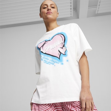 PUMA - Camiseta funcional 'Game Love' en blanco: frente