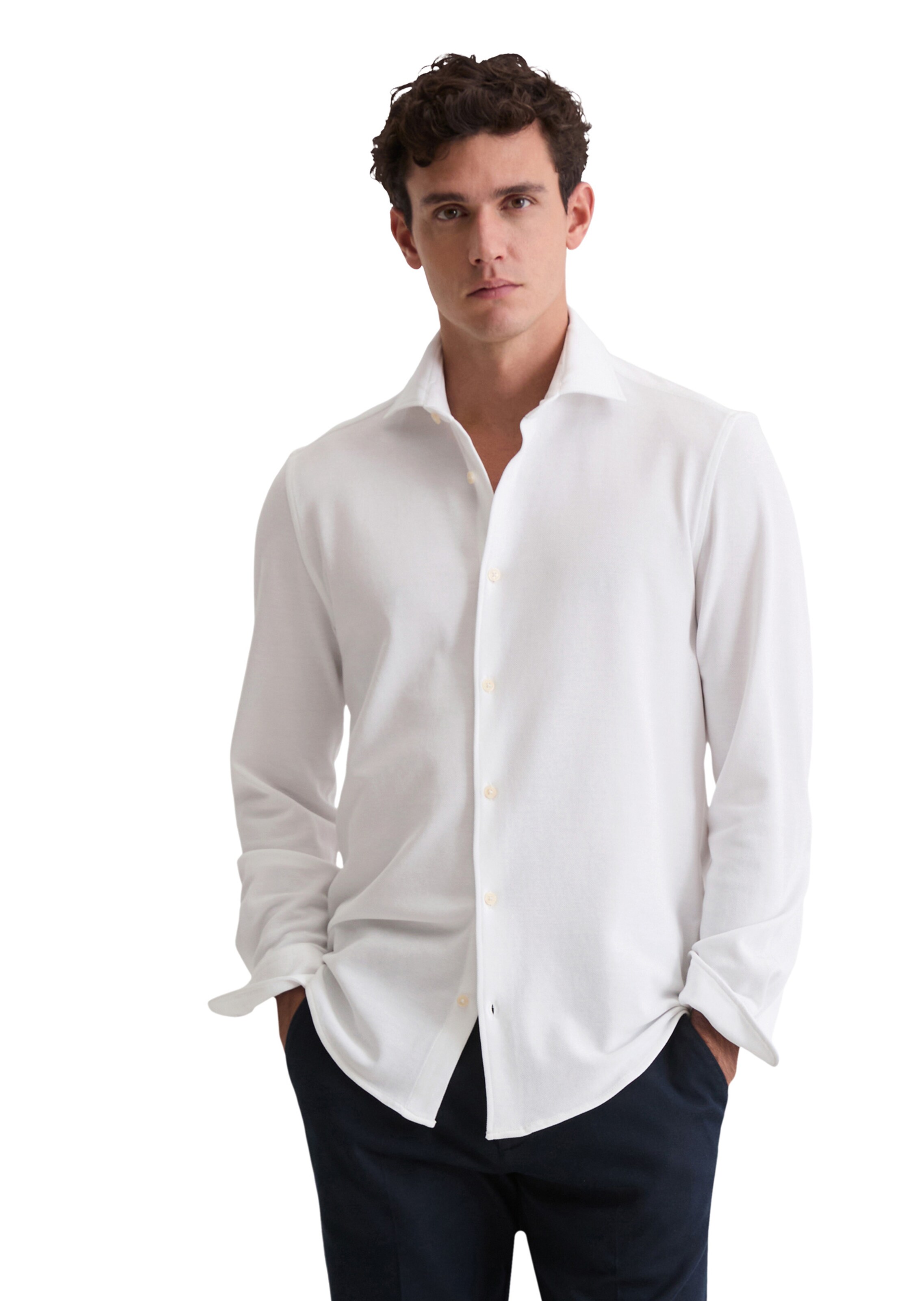 Marc O'Polo Средняя посадка Рубашка в Белый: спереди