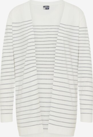 DreiMaster Maritim Knit cardigan in White: front