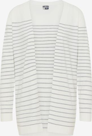 DreiMaster Maritim Knit Cardigan in White: front