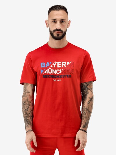 FC BAYERN MÜNCHEN T-Shirt Rekordmeister 'FC Bayern München' in blau / rot / weiß, Produktansicht