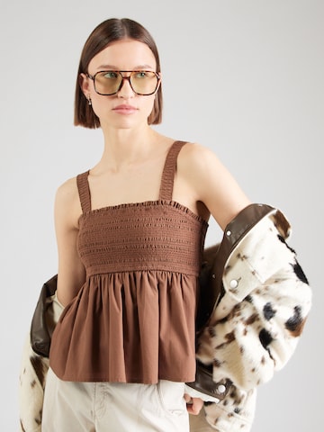 Abercrombie & Fitch Топ в Коричневый: спереди