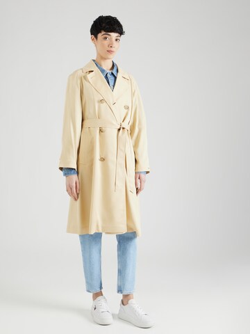 Manteau mi-saison TOMMY HILFIGER en beige : devant