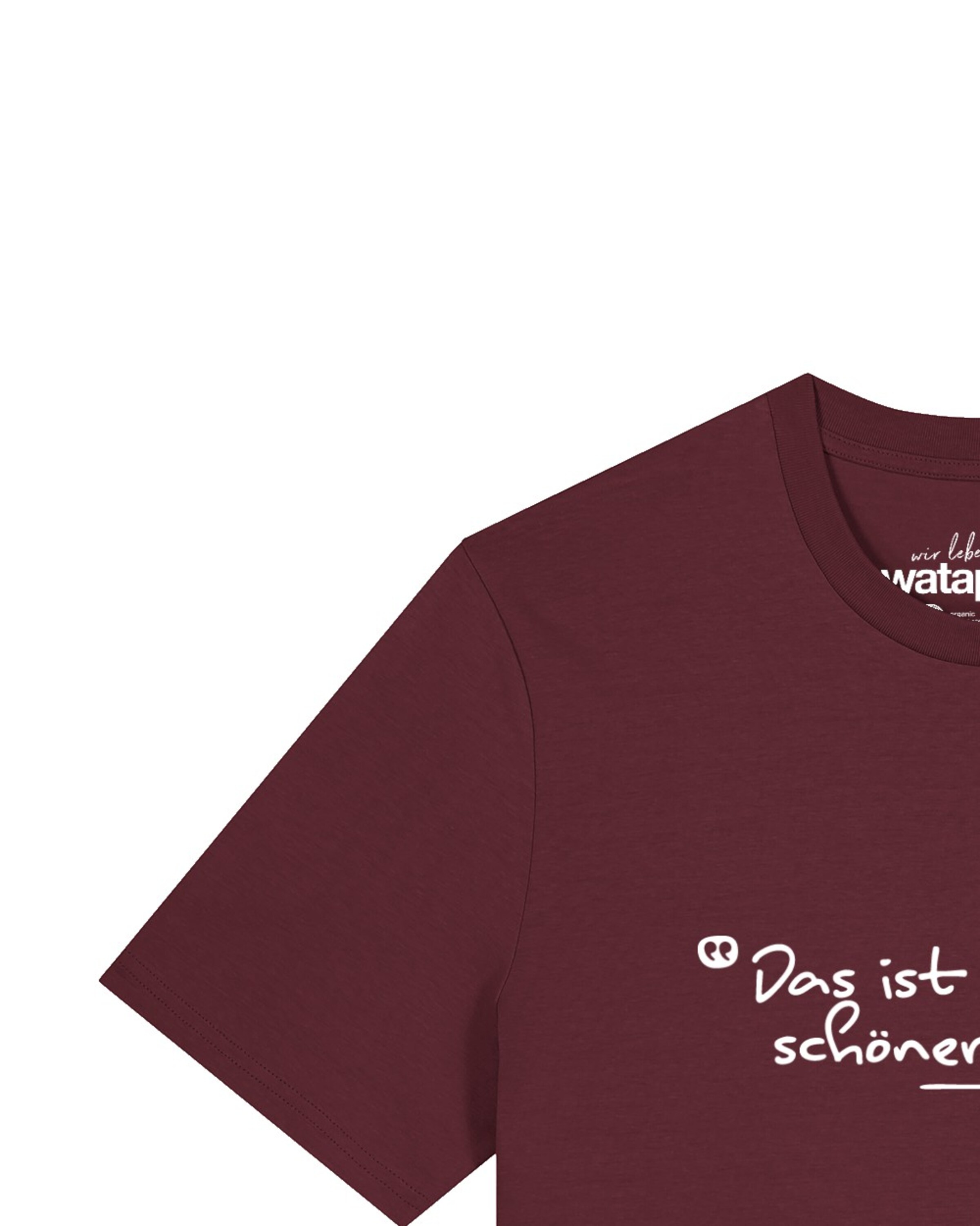 T-Shirt 'Das Ist Aber Ein Schöner Baum' Watapparel en rouge