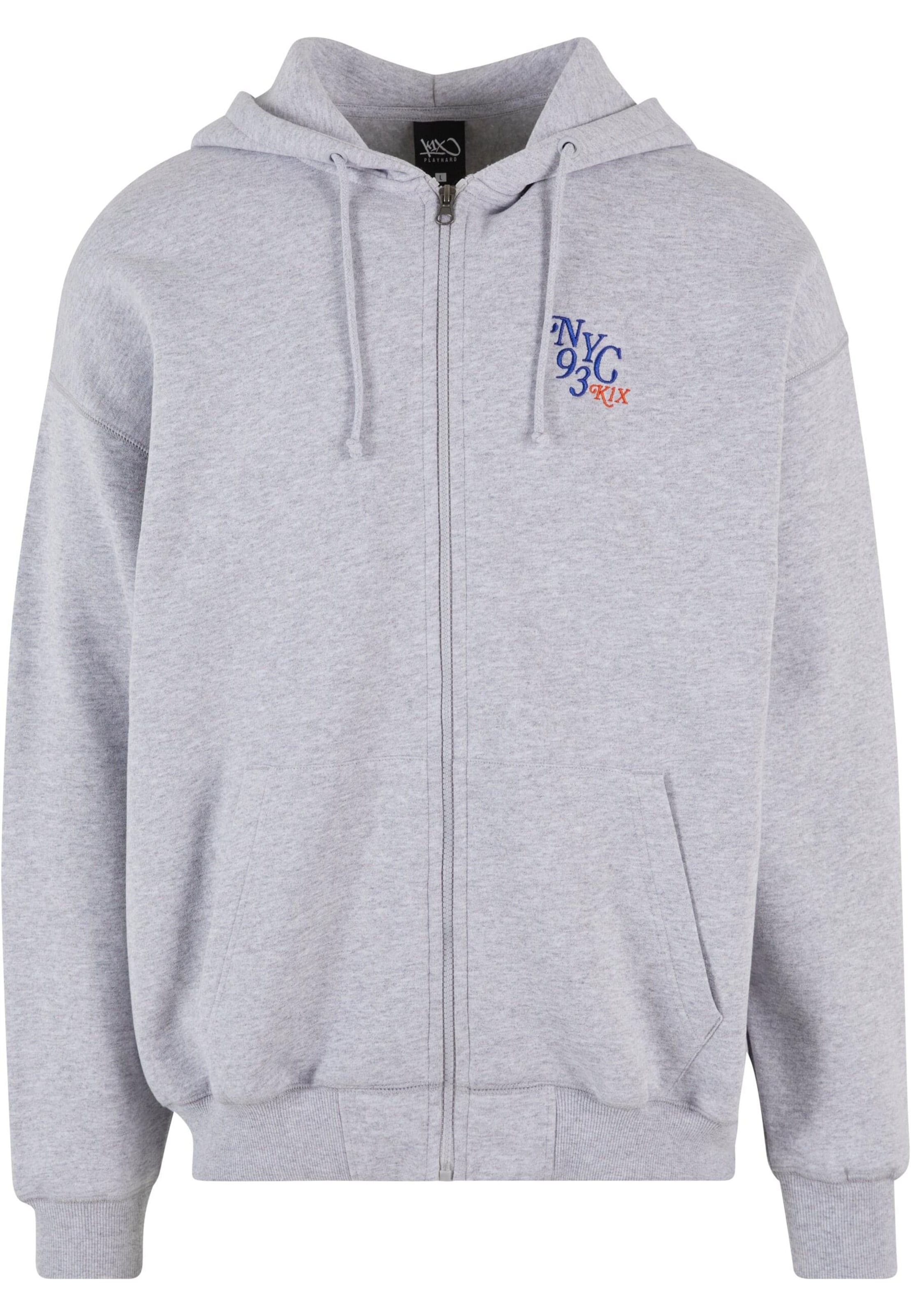 K1X Zip-Up Hoodie in Grey: front