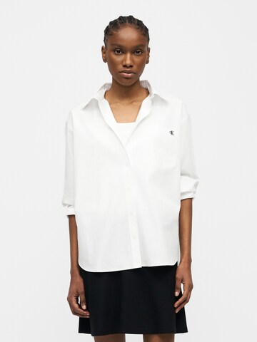 Calvin Klein Jeans Bluza | bela barva: sprednja stran