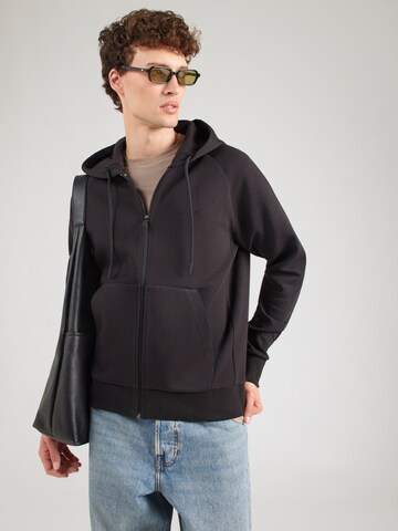 BOSS Sweatvest 'Saggy' in Zwart: voorkant