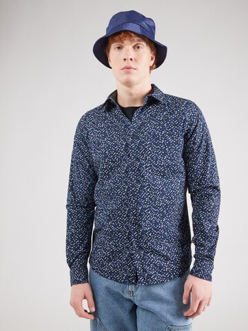 Coupe slim Chemise s.Oliver en bleu : devant