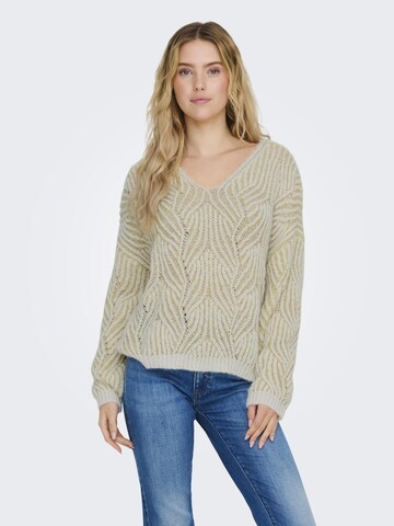 Pull-over 'ONLElin' ONLY en blanc : devant