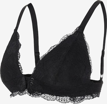 MAMALICIOUS Triangle Nursing Bra 'Zenina' in Black: front