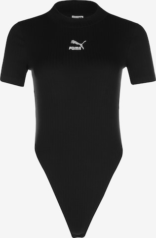 PUMA Shirt body 'Classics' in Zwart: voorkant