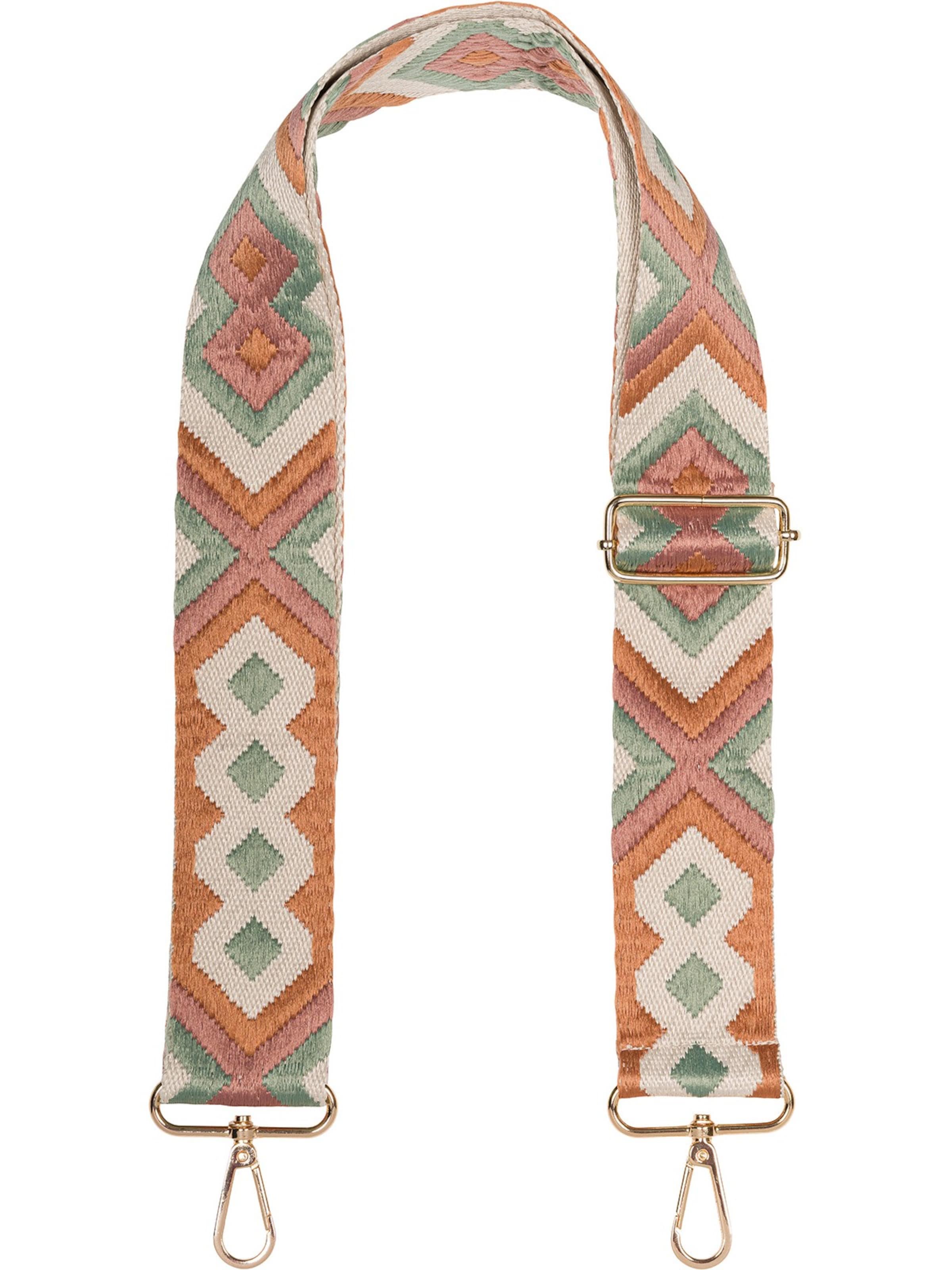 styleBREAKER Taschenzubehör 'Wechsel Taschengurt Ethno Muster bunt'‌‌‌ in Braun: Vorderseite