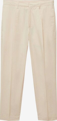 MANGO MAN Regular Pleated Pants 'Clay' in Yellow: front