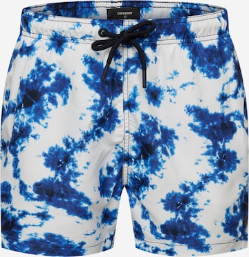 Superdry Zwemshorts 'Studios' in Blauw: voorkant