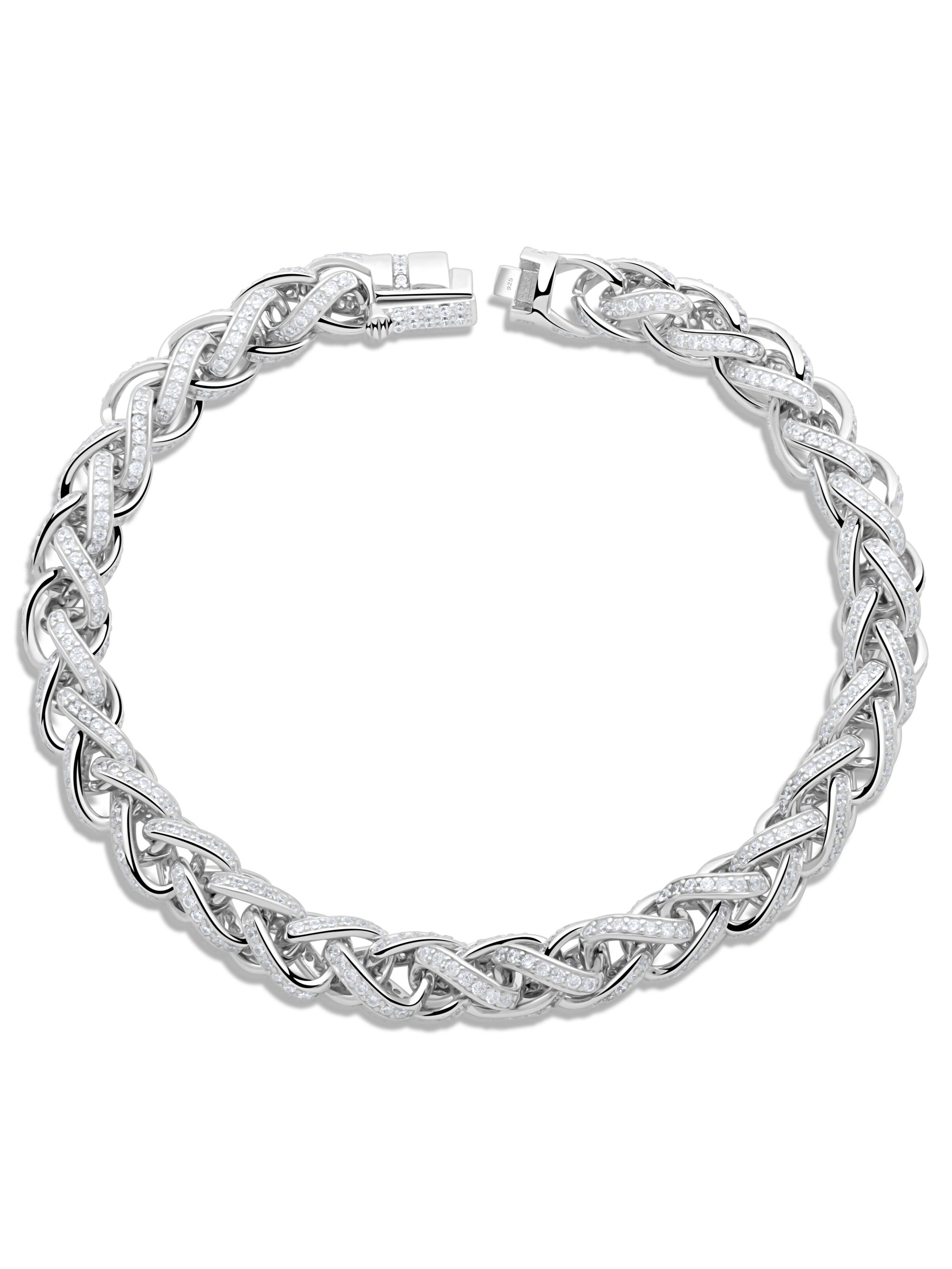 Tony Fein Armband 'Zopf'‌‌‌‌‌‌‌ in Silber