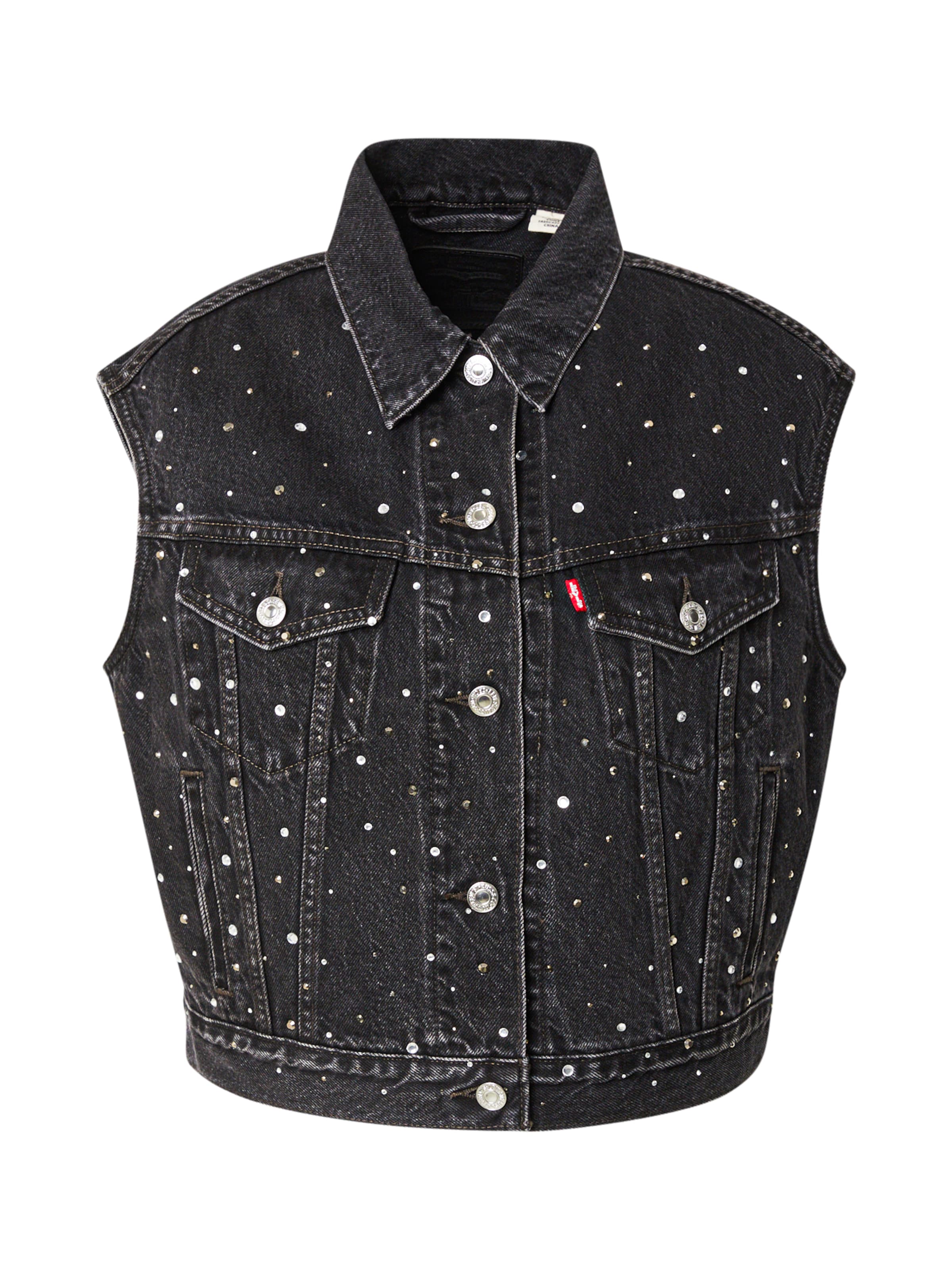 juoda LEVI'S ® Liemenė 'Shrunken '90s Trucker Vest': priekis