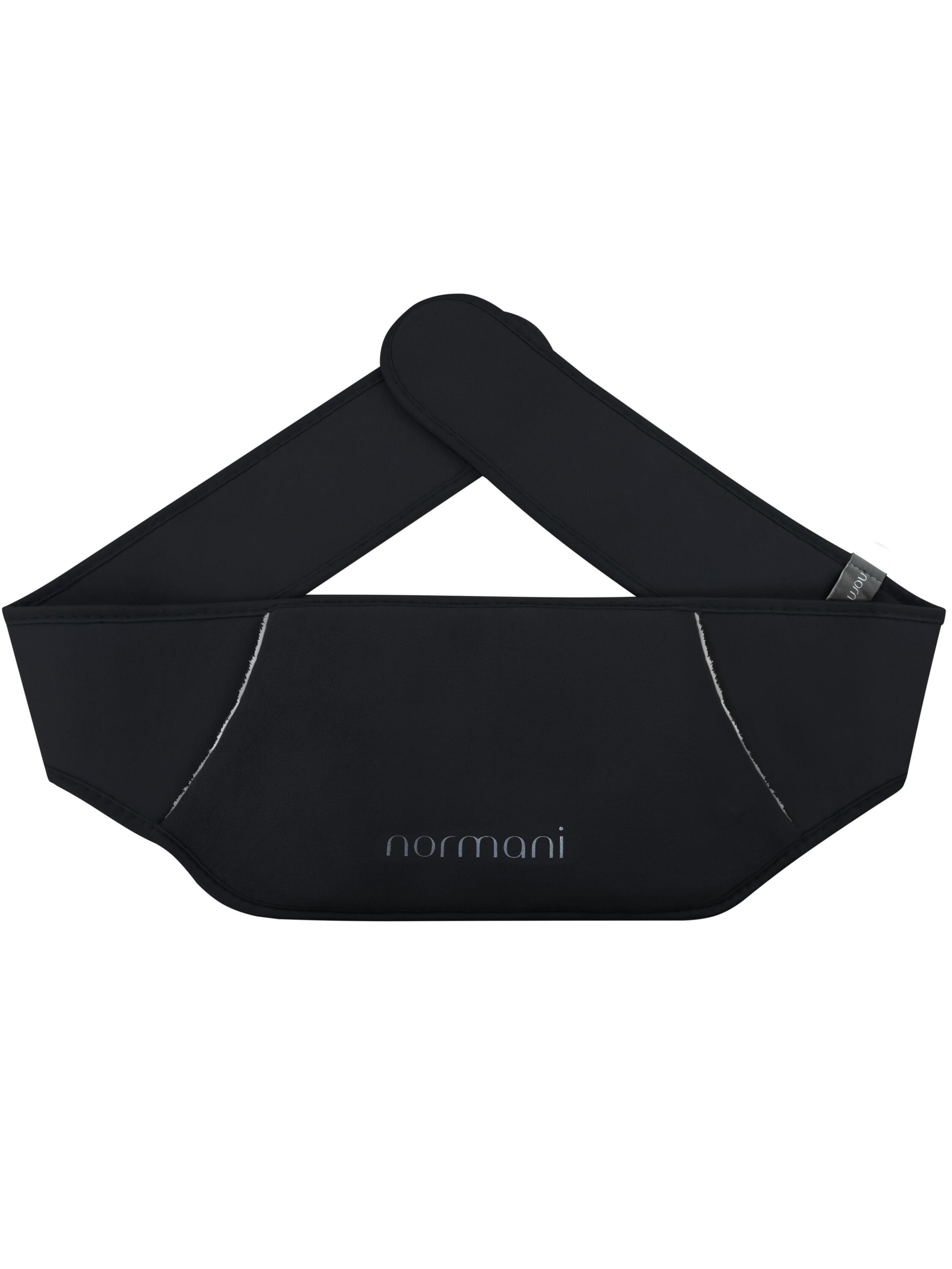 normani Wärmflasche mit Gürtel in Schwarz: Vorderseite