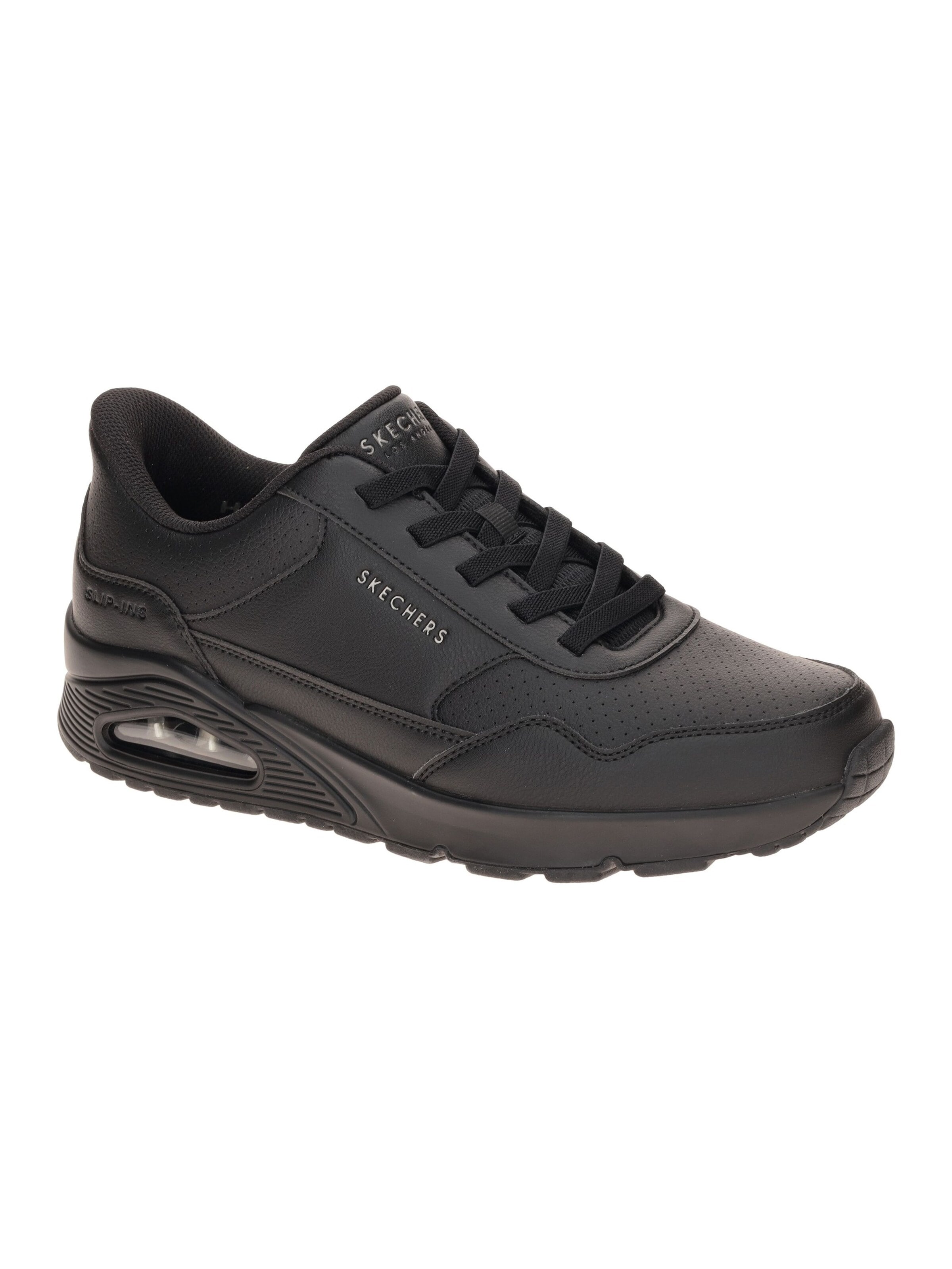 SKECHERS Sneakers 'Skechers Uno Schuhe Slipper schwarz Herren Slip Ins 183023' in Black: front