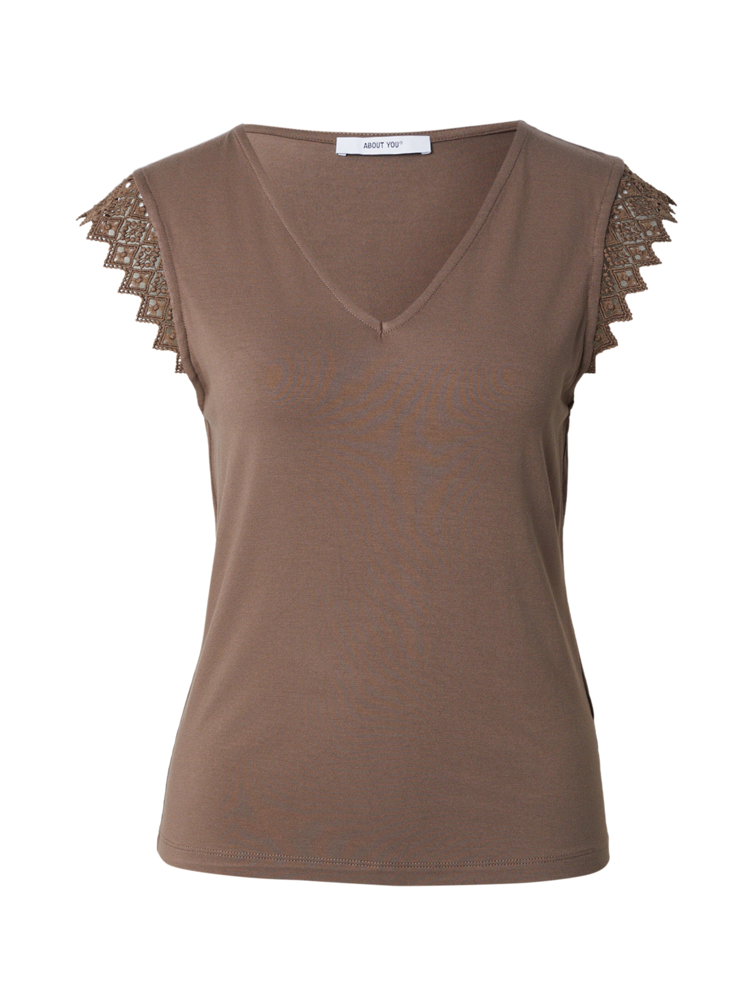 T-shirt 'Caitlin' ABOUT YOU en marron : devant