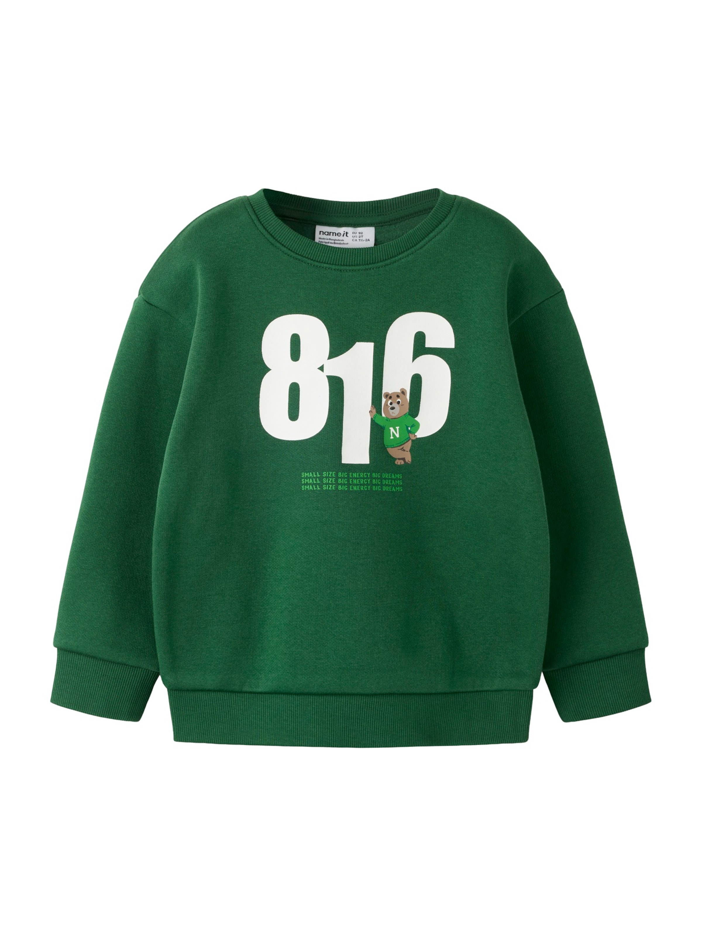 NAME IT Bluza 'NMMNIKAN' w kolorze zielony: przód