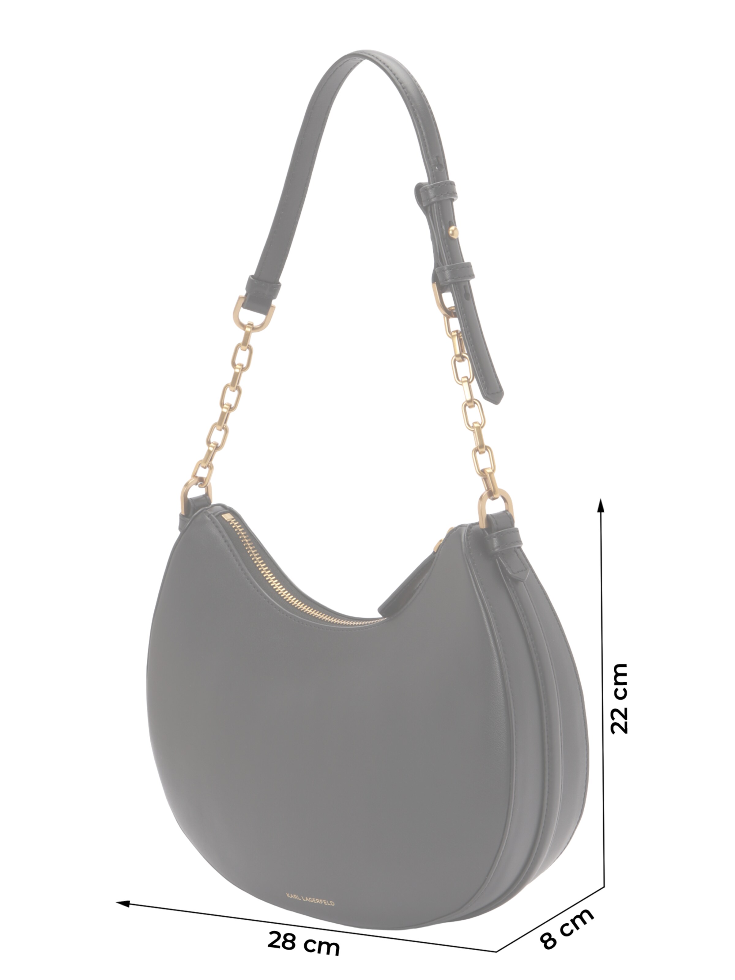 Karl Lagerfeld Чанта за през рамо в черно