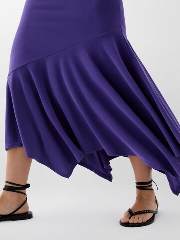Scalpers Rouched Ruffle Skirt ' ' in Lila