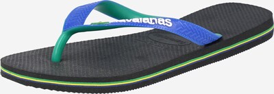 Flip-flops 'BRASIL' HAVAIANAS pe albastru / verde / negru, Vizualizare produs
