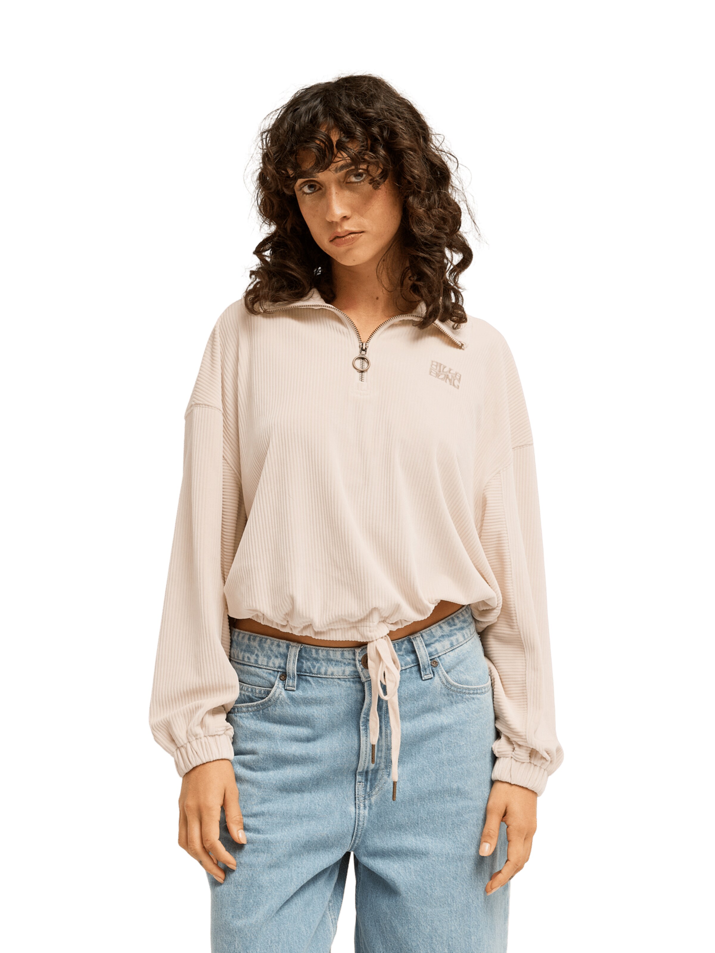 BILLABONG Sweatshirt 'Coffee Time' in White: front