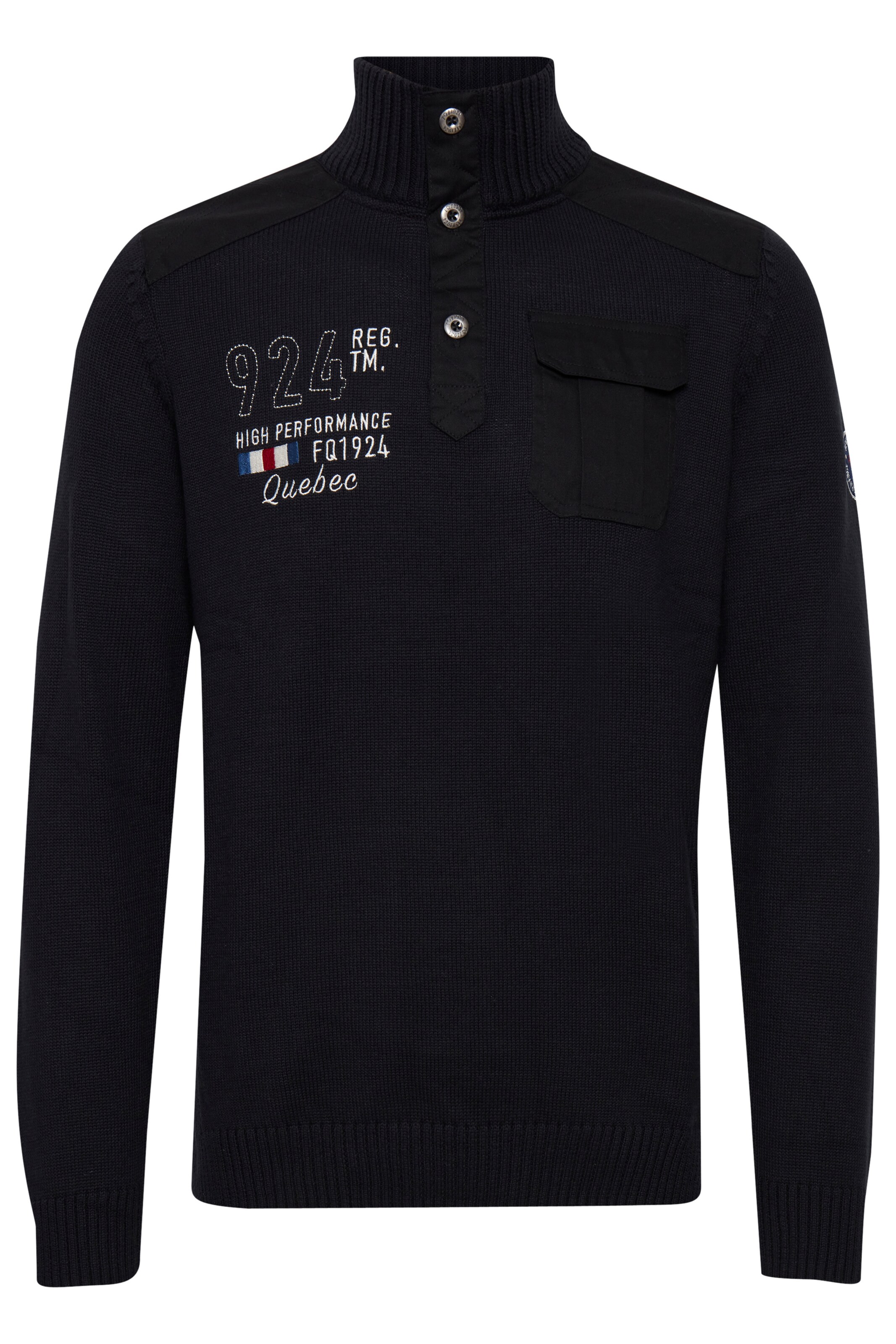 Pull-over 'ERLONG' FQ1924 en noir : devant