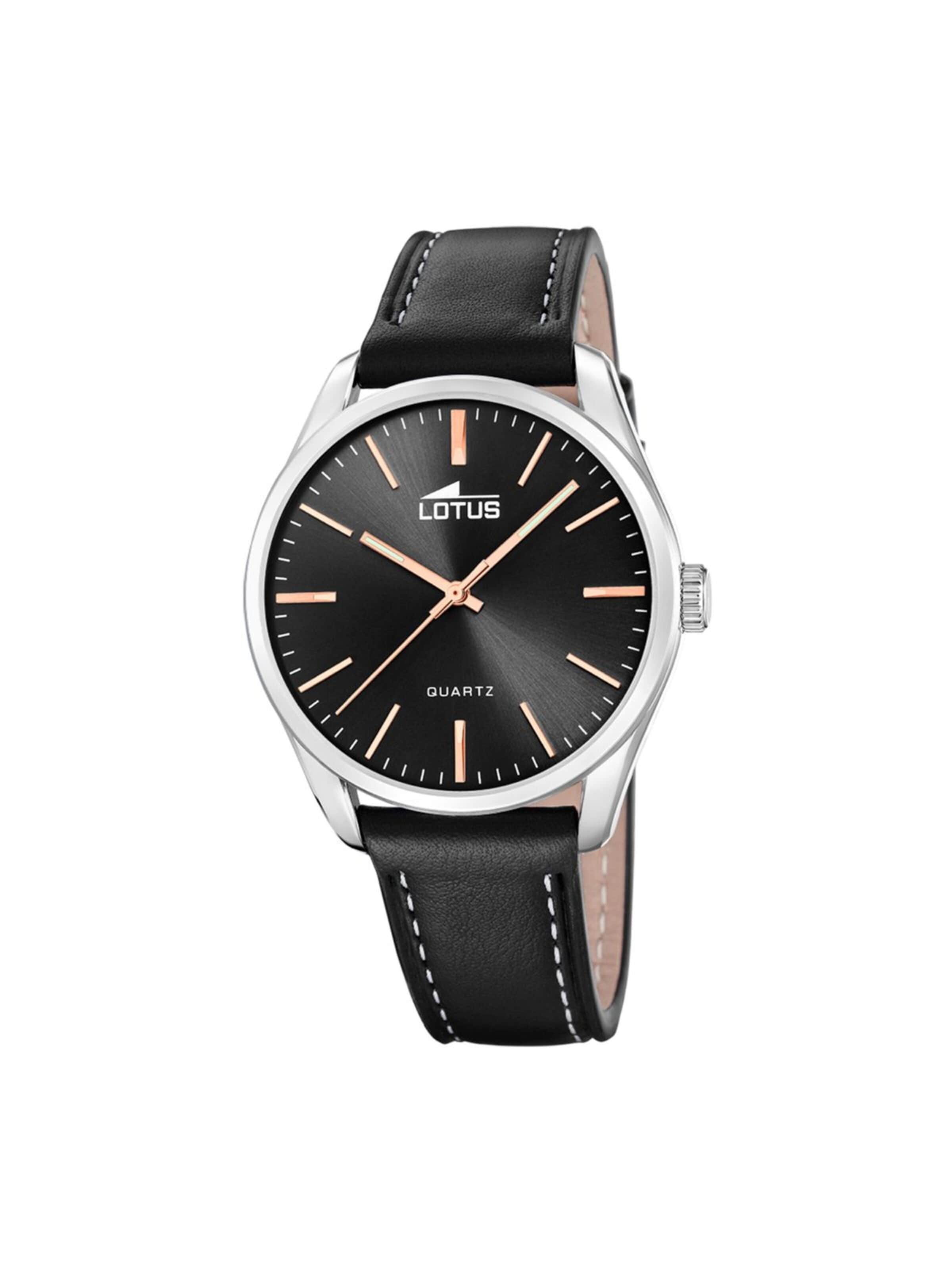 Lotus Analoog horloge 'Watch Minimalist For Him' in Zwart: voorkant