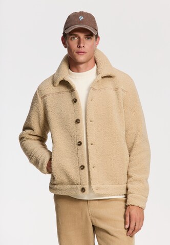 Veste en polaire Shiwi en beige : devant