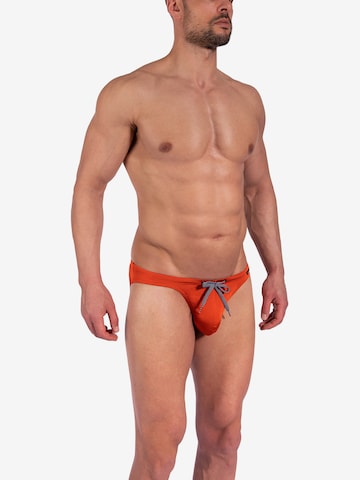 Olaf Benz Swim Trunks ' BLU2352 Sunbrief ' in Orange: front