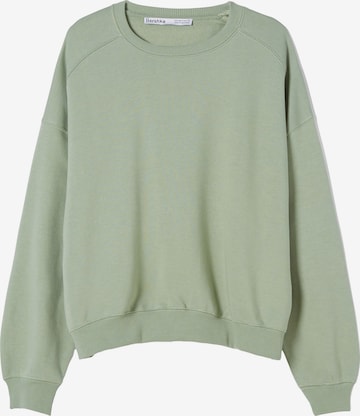 Sweat-shirt Bershka en vert : devant