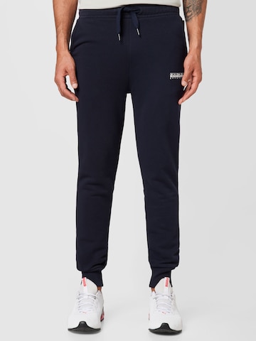 NAPAPIJRI Tapered Broek 'M-BOX' in Blauw: voorkant