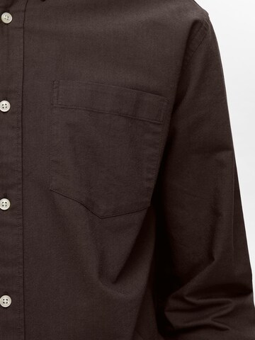 SELECTED Regular Fit Hemd in Braun