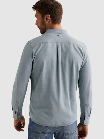 PME Legend Regular fit Skjorta 'Denim shirt with stitching details' i blå