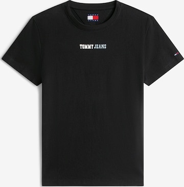 T-shirt 'ESSENTIAL' Tommy Jeans en noir : devant