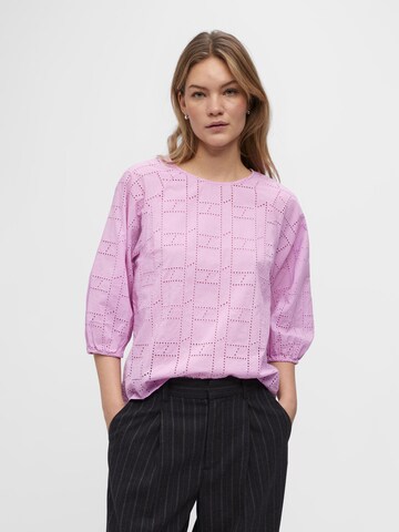 OBJECT Bluse i pink: forside