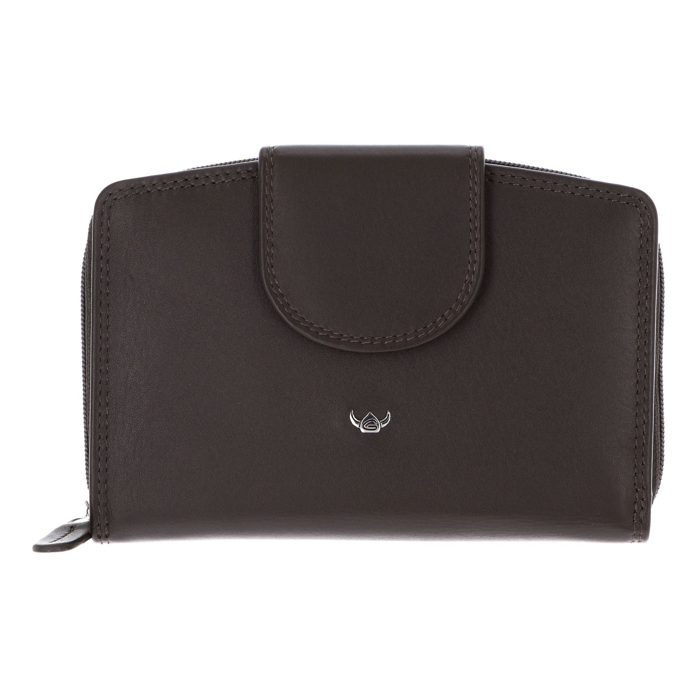 Porte-monnaies 'Polo' GOLDEN HEAD en marron : devant