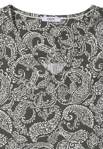 CECIL Blusenshirt mit gerafftem Detail in Grün