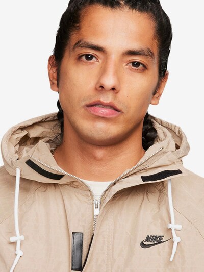 Nike Sportswear Jacke 'Club Bowline' in XXL in khaki / schwarz, Produktansicht