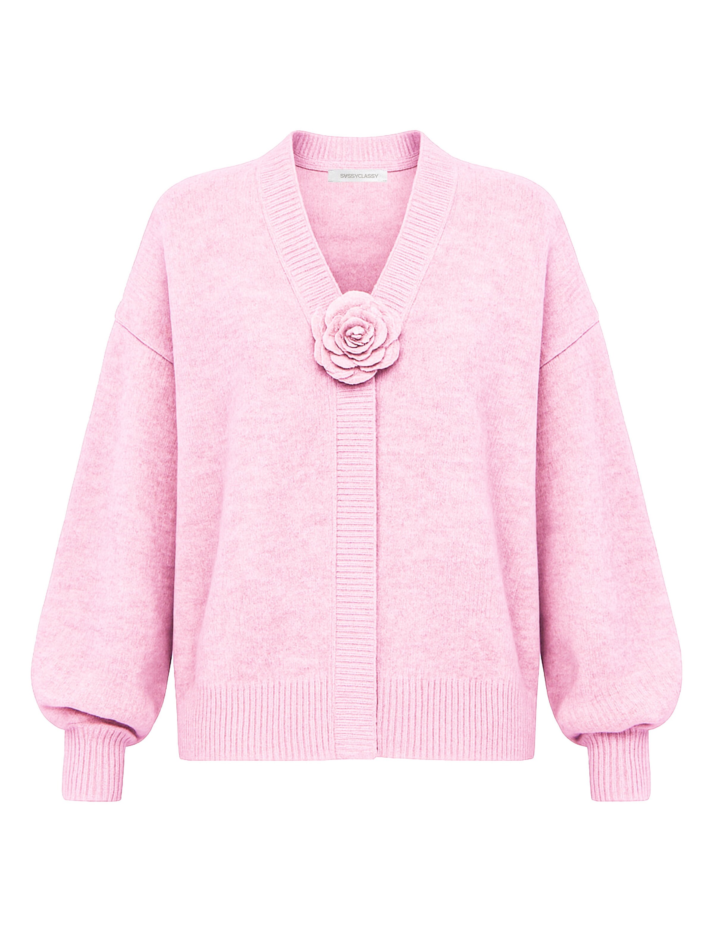 SASSYCLASSY Strickjacke‌‌‌‌‌‌‌‌‌ in Pink: Vorderseite