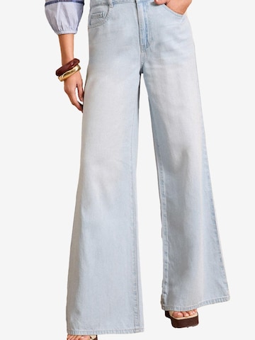 love & roses Wide leg Jeans in Blue: front