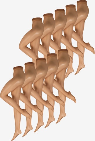 Collants ' Transparent 15 DEN ' Nur Die en marron : devant