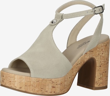 Nero Giardini Sandalen met riem in Beige: voorkant