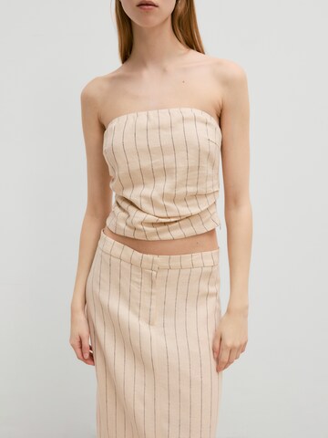 EDITED Top 'Mooni' in Beige: voorkant