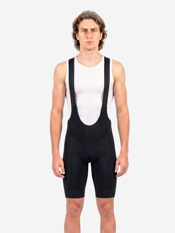 Skinny Pantalon de sport 'Wulibike Herren Radhose Leicht GEL-Polster X-Träger 3-Taschen' WULIBIKE en noir