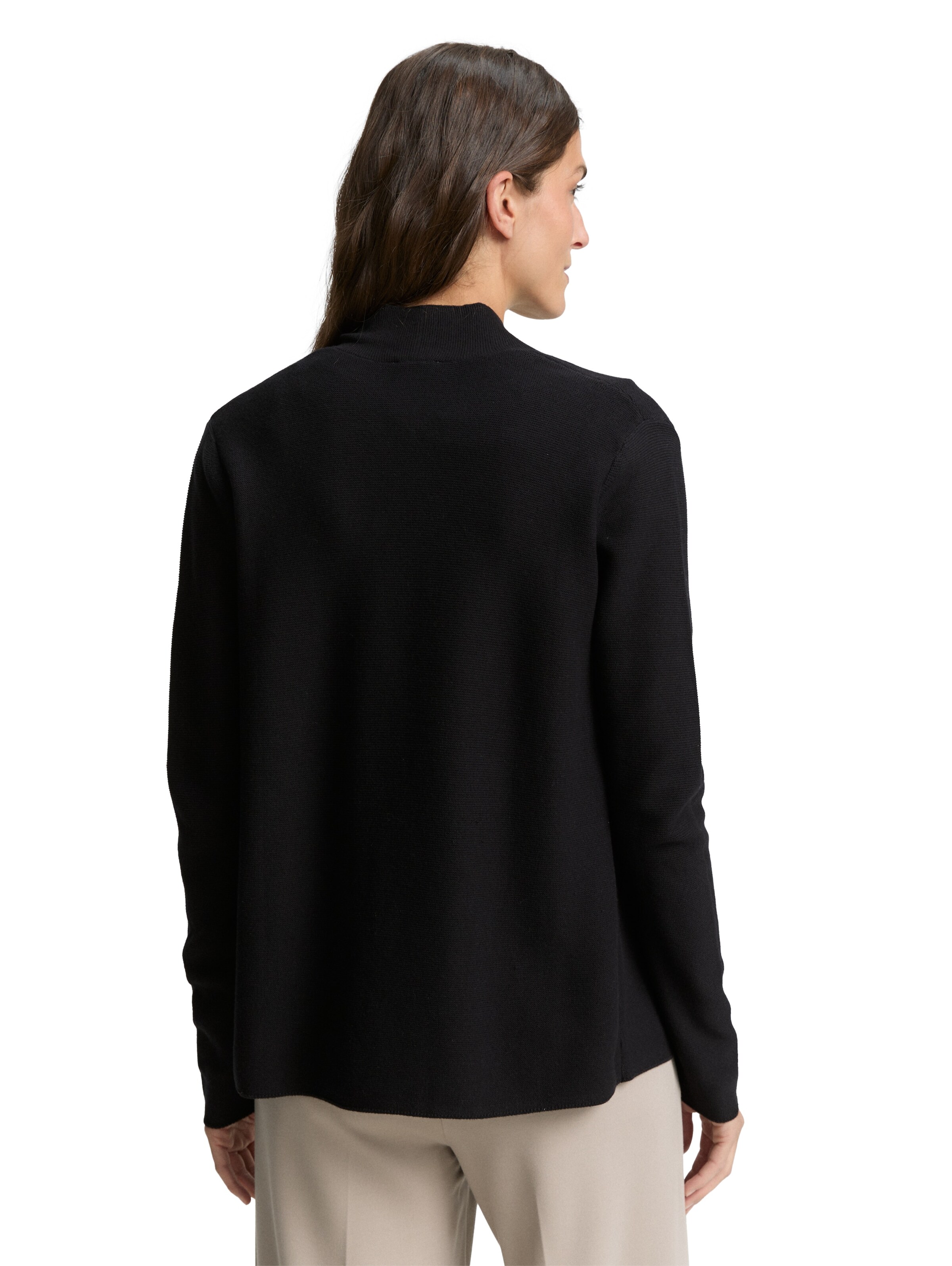 TOM TAILOR Knit Cardigan in Black